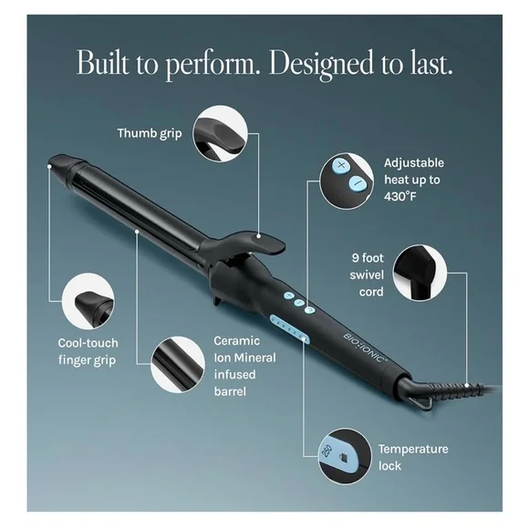 Bio Ionic Black Curling Iron 1.25” - Picture 5 of 6
